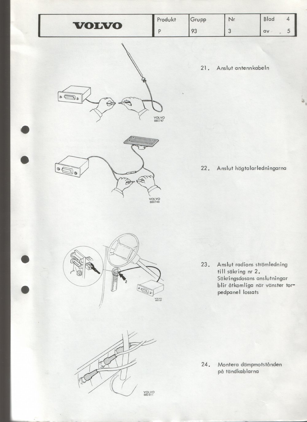 Verkstadsmeddelande/Work shop bulletins and Servicemeddelanden/Service bulletins for the following models: Volvo P1800, Volvo P1800S, Volvo P1800E, Volvo P1800ES, Volvo PV,Volvo PV 444, Volvo PV 544, Volvo Amazon, Volvo 120, Volvo 130, Volvo 220, Volvo 140 , Volvo 240, Volvo 164, Volvo 264 