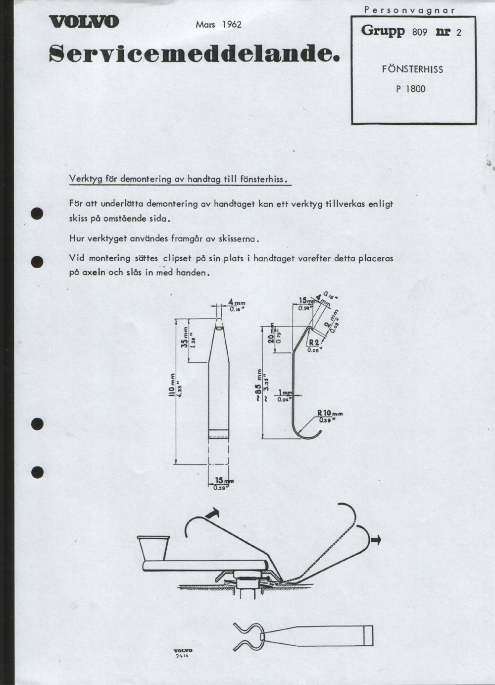 Verkstadsmeddelande/Work shop bulletins and Servicemeddelanden/Service bulletins for the following models: Volvo P1800, Volvo P1800S, Volvo P1800E, Volvo P1800ES, Volvo PV,Volvo PV 444, Volvo PV 544, Volvo Amazon, Volvo 120, Volvo 130, Volvo 220, Volvo 140 , Volvo 240, Volvo 164, Volvo 264 