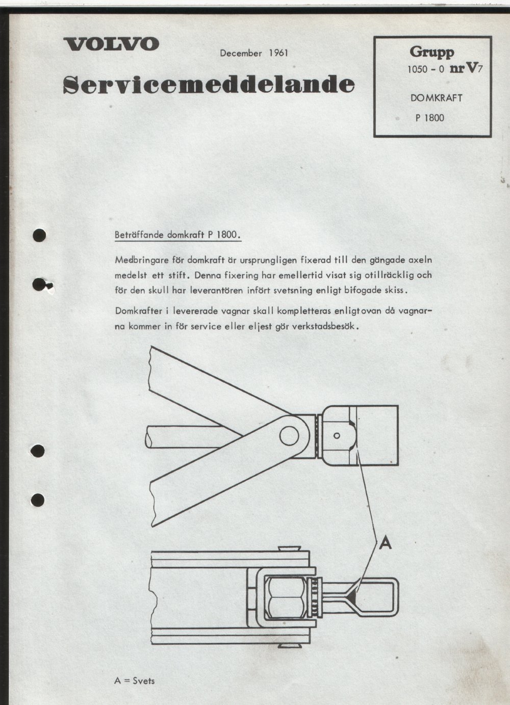 Verkstadsmeddelande/Work shop bulletins and Servicemeddelanden/Service bulletins for the following models: Volvo P1800, Volvo P1800S, Volvo P1800E, Volvo P1800ES, Volvo PV,Volvo PV 444, Volvo PV 544, Volvo Amazon, Volvo 120, Volvo 130, Volvo 220, Volvo 140 , Volvo 240, Volvo 164, Volvo 264 