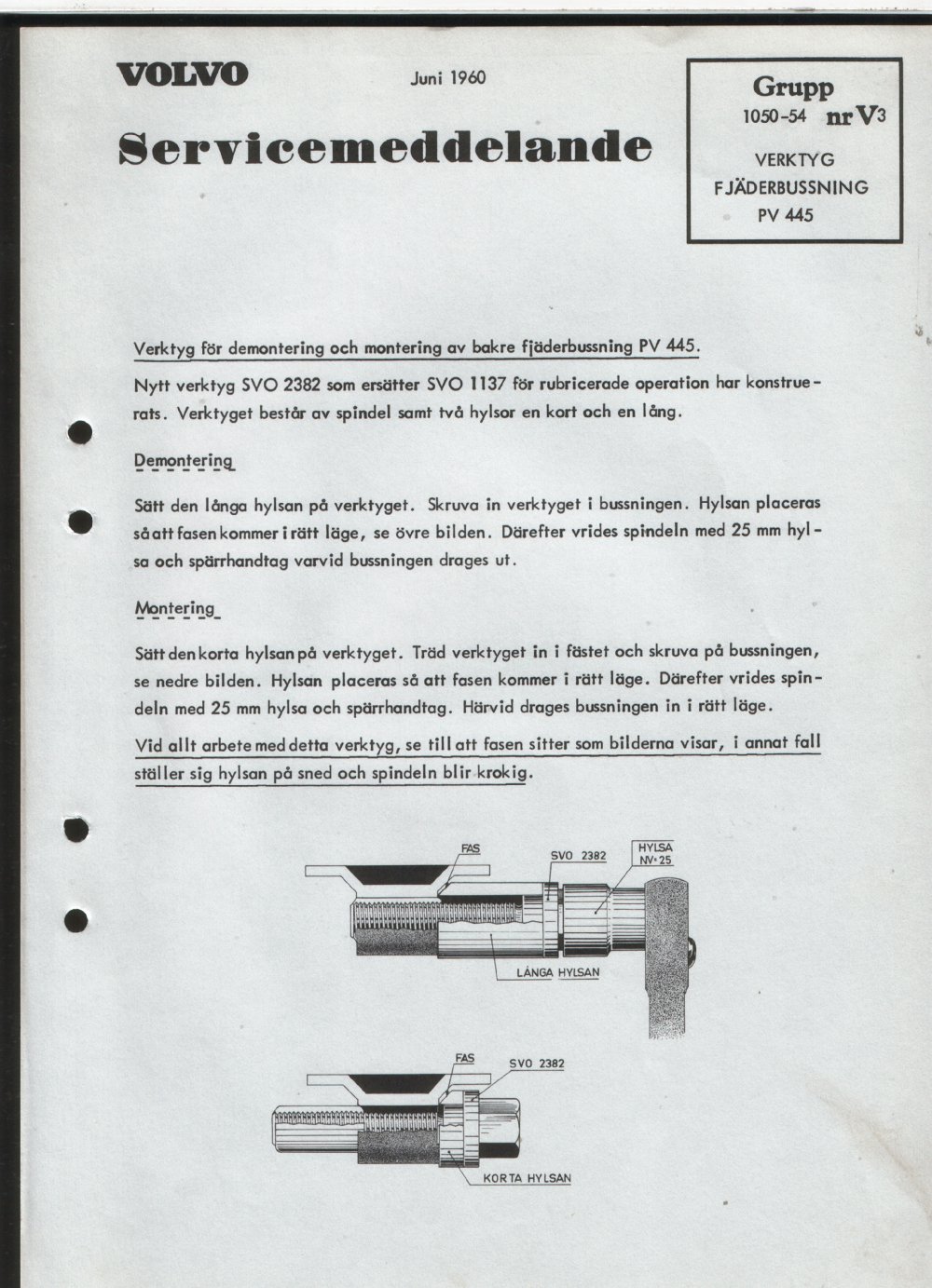 Verkstadsmeddelande/Work shop bulletins and Servicemeddelanden/Service bulletins for the following models: Volvo P1800, Volvo P1800S, Volvo P1800E, Volvo P1800ES, Volvo PV,Volvo PV 444, Volvo PV 544, Volvo Amazon, Volvo 120, Volvo 130, Volvo 220, Volvo 140 , Volvo 240, Volvo 164, Volvo 264 