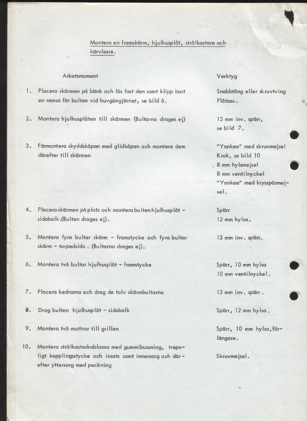Verkstadsmeddelande/Work shop bulletins and Servicemeddelanden/Service bulletins for the following models: Volvo P1800, Volvo P1800S, Volvo P1800E, Volvo P1800ES, Volvo PV,Volvo PV 444, Volvo PV 544, Volvo Amazon, Volvo 120, Volvo 130, Volvo 220, Volvo 140 , Volvo 240, Volvo 164, Volvo 264 