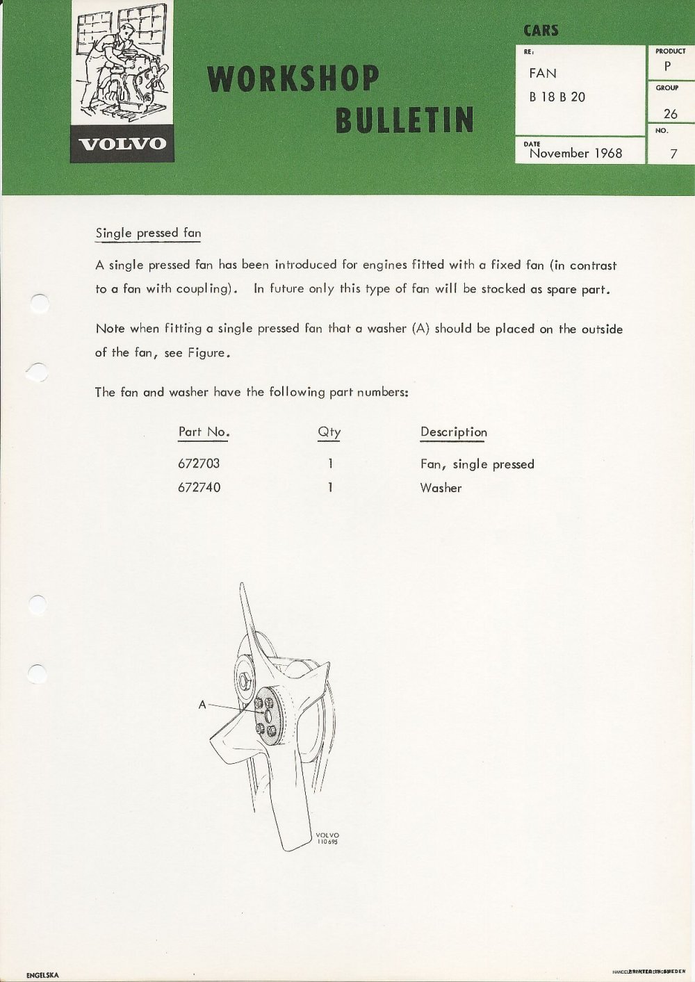 Verkstadsmeddelande/Work shop bulletins and Servicemeddelanden/Service bulletins for the following models: Volvo P1800, Volvo P1800S, Volvo P1800E, Volvo P1800ES, Volvo PV,Volvo PV 444, Volvo PV 544, Volvo Amazon, Volvo 120, Volvo 130, Volvo 220, Volvo 140 , Volvo 240, Volvo 164, Volvo 264 