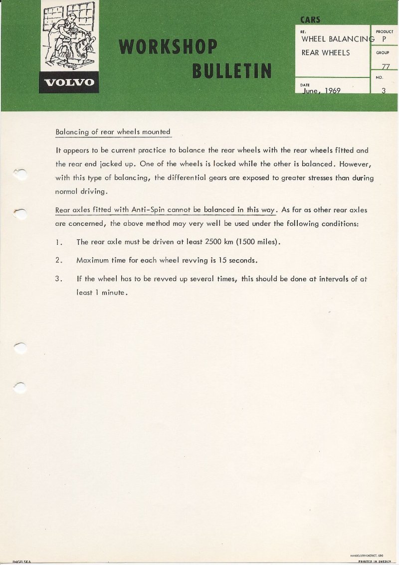 Verkstadsmeddelande/Work shop bulletins and Servicemeddelanden/Service bulletins for the following models: Volvo P1800, Volvo P1800S, Volvo P1800E, Volvo P1800ES, Volvo PV,Volvo PV 444, Volvo PV 544, Volvo Amazon, Volvo 120, Volvo 130, Volvo 220, Volvo 140 , Volvo 240, Volvo 164, Volvo 264 