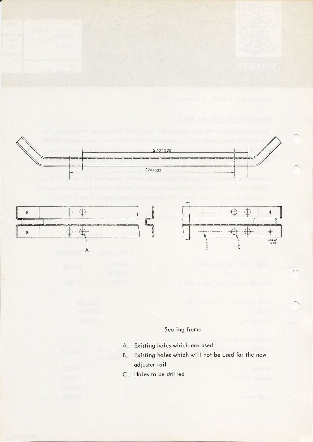 Verkstadsmeddelande/Work shop bulletins and Servicemeddelanden/Service bulletins for the following models: Volvo P1800, Volvo P1800S, Volvo P1800E, Volvo P1800ES, Volvo PV,Volvo PV 444, Volvo PV 544, Volvo Amazon, Volvo 120, Volvo 130, Volvo 220, Volvo 140 , Volvo 240, Volvo 164, Volvo 264 