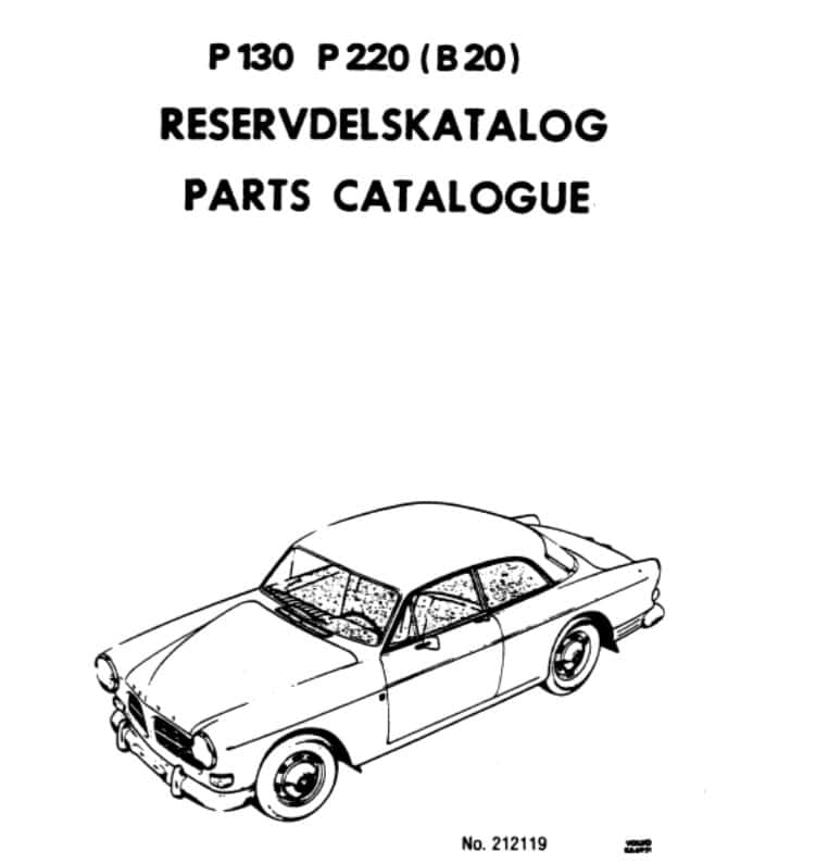 Volvo Amazon Parts Catalogue