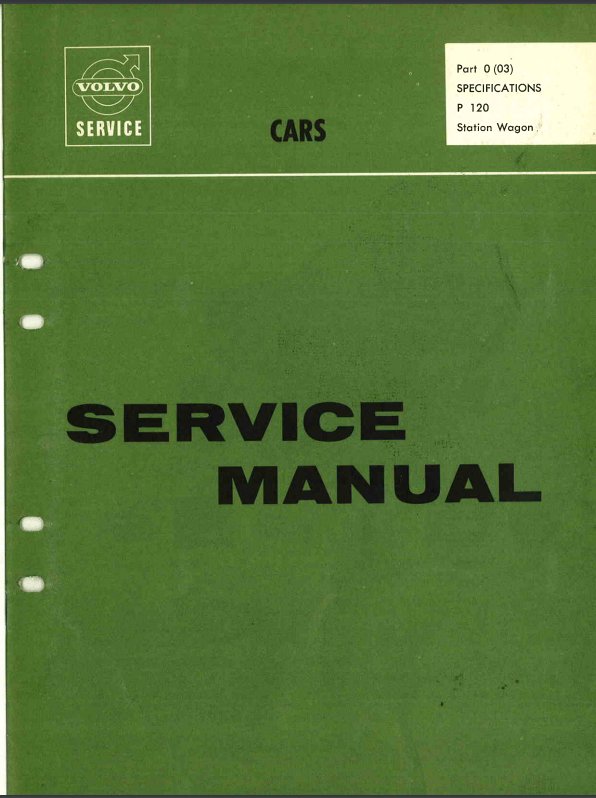 Volvo Amazon Service Manuals